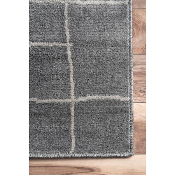 nuLOOM Elina Contemporary Abstract Area Rug Grey 8 x 10 nuLOOM Elina Contemporary Abstract Area Rug Grey 8 x 10