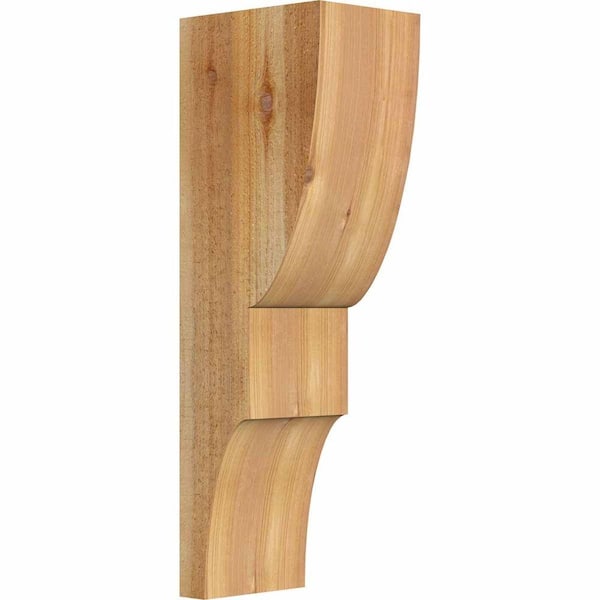Ekena Millwork 6 in. x 8 in. x 24 in. Western Red Cedar Ridgewood Rough Sawn Corbel