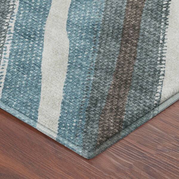 Mayfield Premium Machine Washable Abstract AMF2282 Taupe 8 ft. x 10 ft. Area Rug