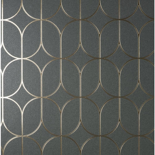Fine Decor Raye Grey Rosco Trellis Matte Non-Pasted Strippable Wallpaper Sample