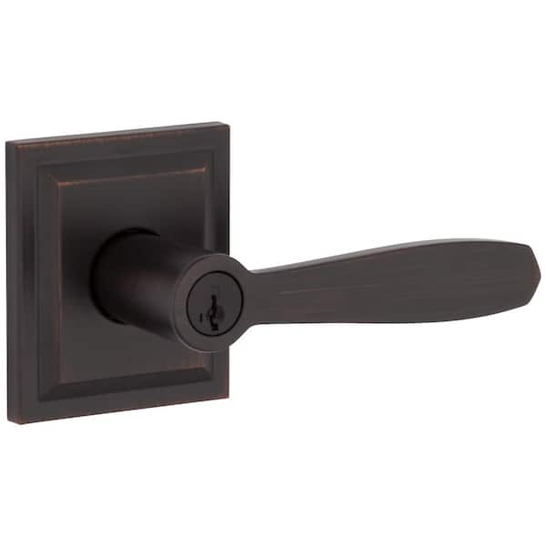 Baldwin Torrey Venetian Bronze Low Profile Rose Keyed Entry Door Handle Featuring SmartKey Security
