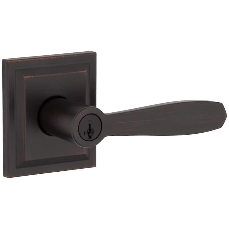 Baldwin Torrey Venetian Bronze Low Profile Rose Keyed Entry Door Handle Featuring SmartKey Security