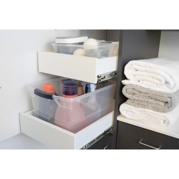 Rubbermaid Cleverstore Bundle 41 qt. and 95 qt. Latching Storage Bins  RMCC410008-4pack + RMCC950004-4pack - The Home Depot