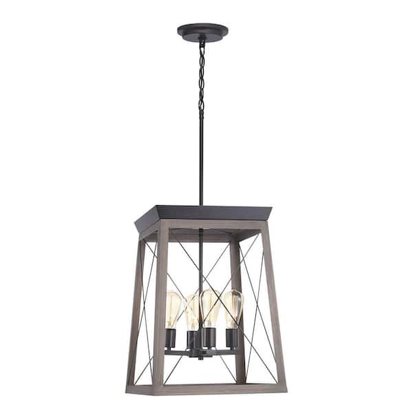 Briarwood Collection 4-Light Antique Bronze Kitchen Farmhouse Pendant Hanging Light