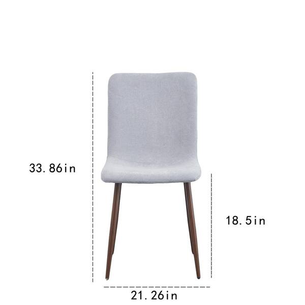 Homy Casa Scargill Gray Upholstered Textured Fabric Dining Chairs (Set of  4)