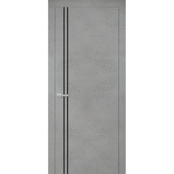 16 42 in. x 96 in. Right-Hand/Inswing Solid Concrete Wood Single Prehung Interior Door with Hardware