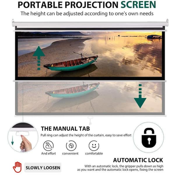 Standard Auto-lock Manual Projector Screen 100
