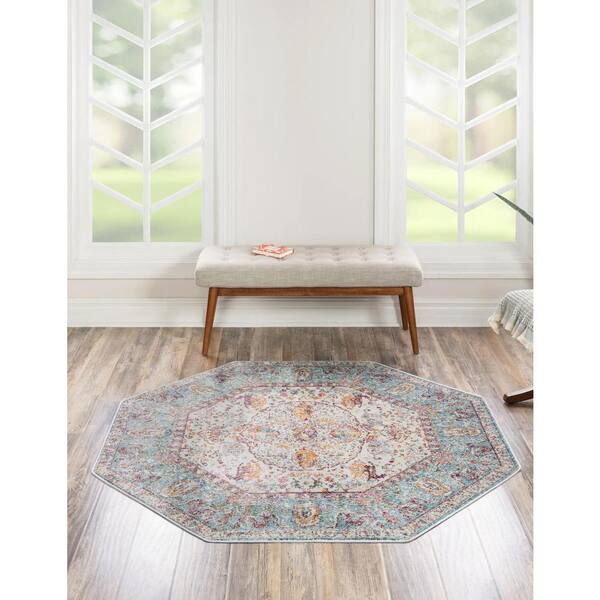 Baracoa Rumba Light Blue 8' 2 x 8' 2 Area Rug