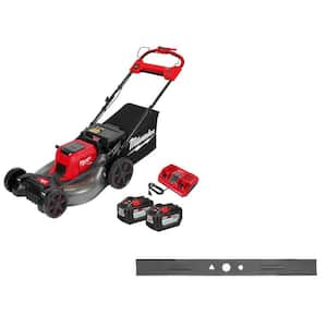 M18 FUEL Brushless Cordless 21 in. Walk Behind Dual Battery Self-Propelled Mower w/(2)12Ah Batteries & Replacement Blade