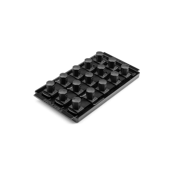 TEKTON 3/4 in. Drive 3-Rail Socket Organizer Set, Black (15-Tool)