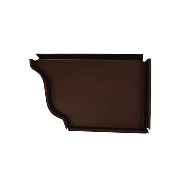 6 in. Royal Brown Aluminum K-Style Right End Cap