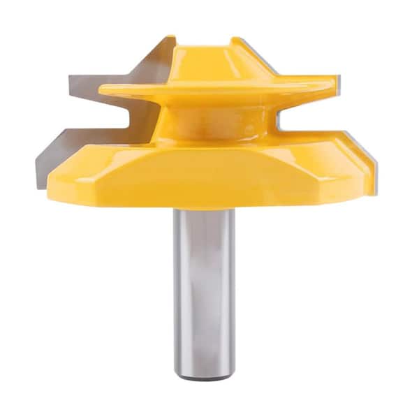 Unbranded 1/2 Inch Shank YG6 Carbide Alloy Lock Miter Router Bit Set with 45 Degree Joint Design for Woodworking (3-Pack)