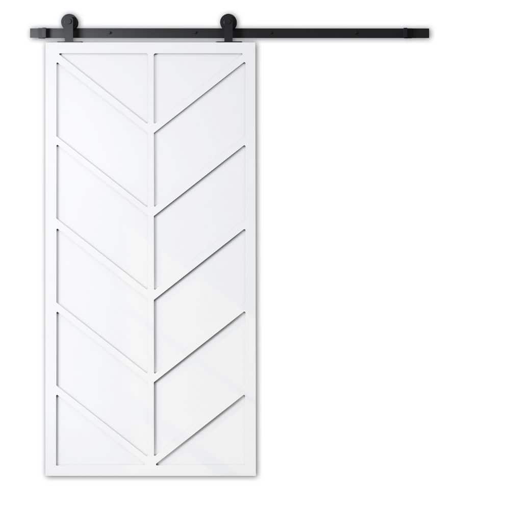 Urban Woodcraft 40 in. x 83 in. AUSTIN Solid Core White Wood Modern