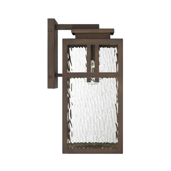 Hunter Fan Company - Hunter Aspenbrook 1 Light Matte Bronze Rectangle Hardwired Outdoor Lighting for Foyer / Entry Way