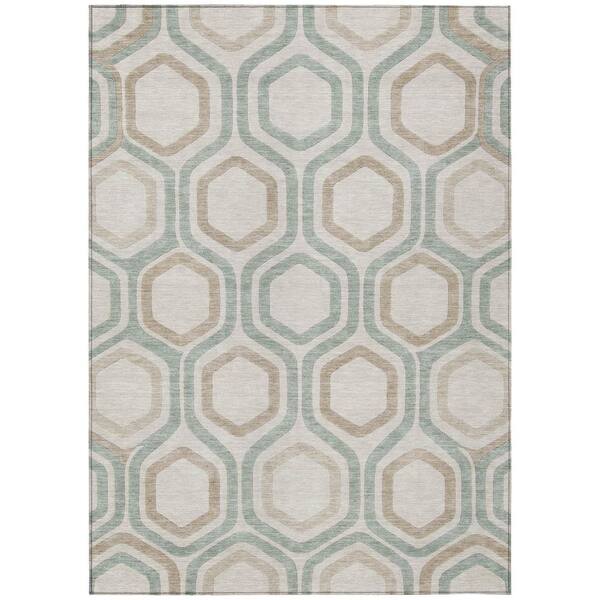 Chantille Machine Washable Indoor/Outdoor Abstract ACN2956 Cream 10 ft. x 14 ft. Area Rug