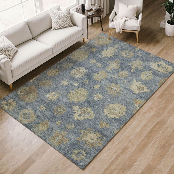 Chantille Machine Washable Indoor/Outdoor Abstract ACN2305 Blue 5 ft. x 7 ft. 6 in. Area Rug