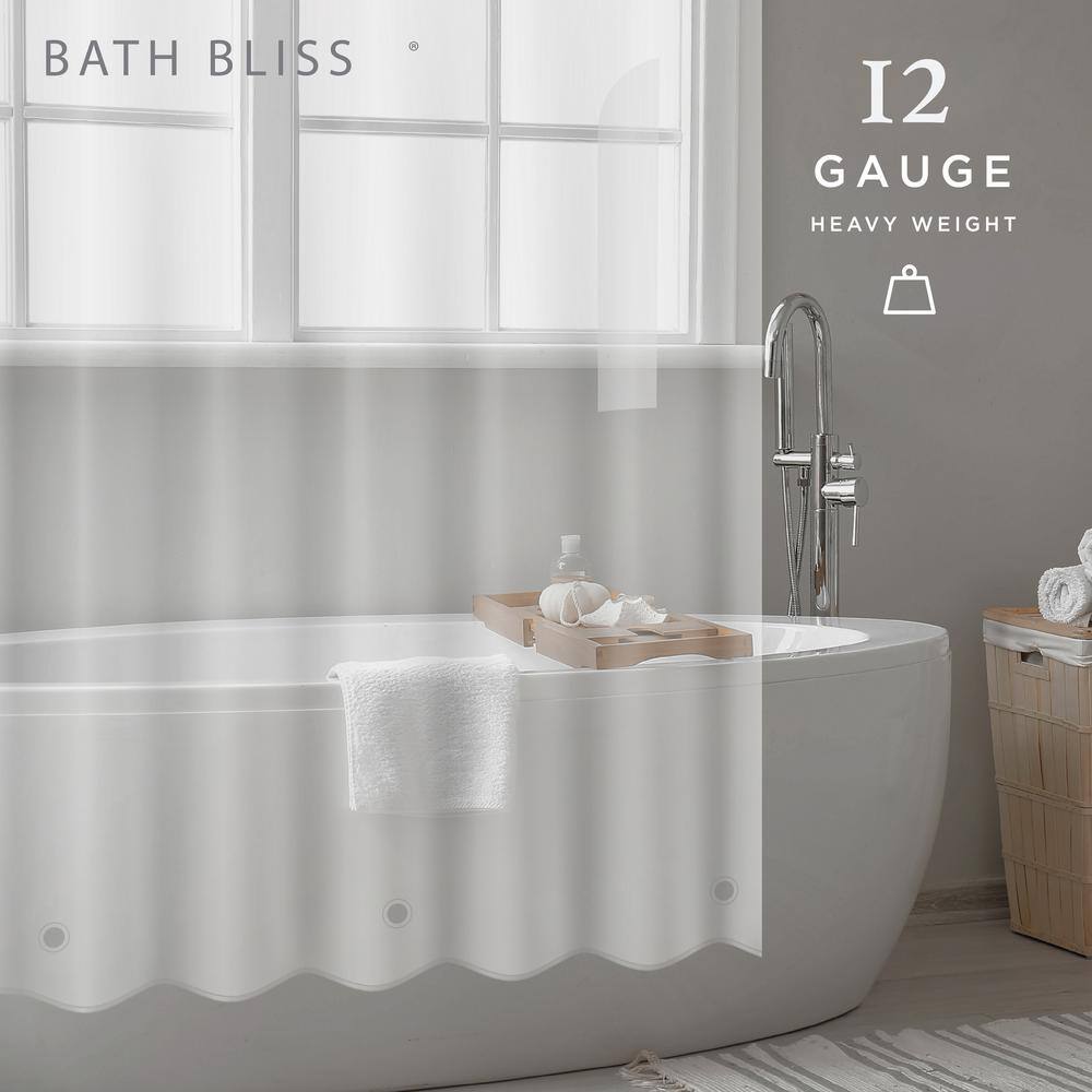 Frost PEVA Shower Curtain Liner with Stainless Steel Grommets