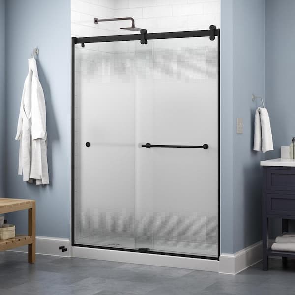 Delta Everly 60 in. x 71 in. Contemporary Sliding Frameless Shower Door