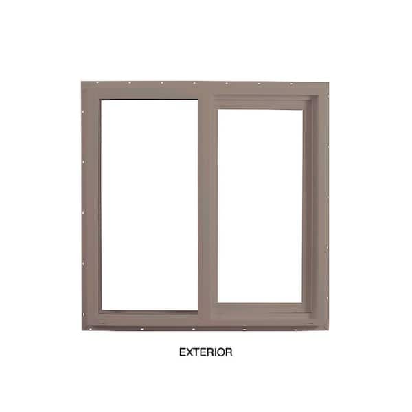 Ply Gem 47.5 in. x 47.5 in. Select Series Left Hand Horizontal Sliding Vinyl Clay Window with HPSC Glass and Screen Included