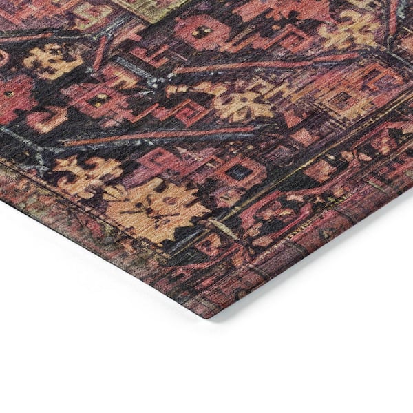 Chantille Machine Washable Indoor/Outdoor Abstract ACN1727 Salmon 8 ft. x 10 ft. Area Rug