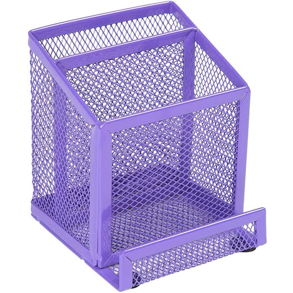 Pro Space 3.86 in. x 4.06 in. x 4.6 in. Mesh Pen Holder Metal Pencil Holder  in Pink JM3186RR - The Home Depot