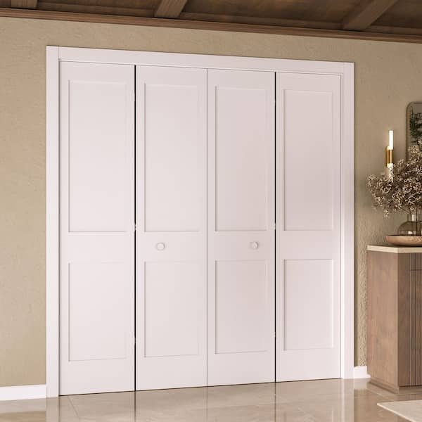 eightdoors 36 in. x 80 in. x 1-3/8 in. 2-Panel Shaker White Prime