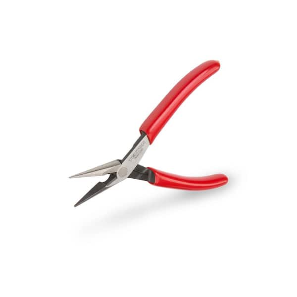 Mini Bent Nose Pliers 4.5 Toothless Curved Precision Plier W Handle - Black Red