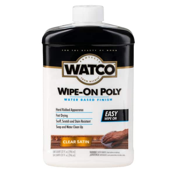 Watco 1 qt. Satin Wipe On Water Based Polyurethane (4 Pack)