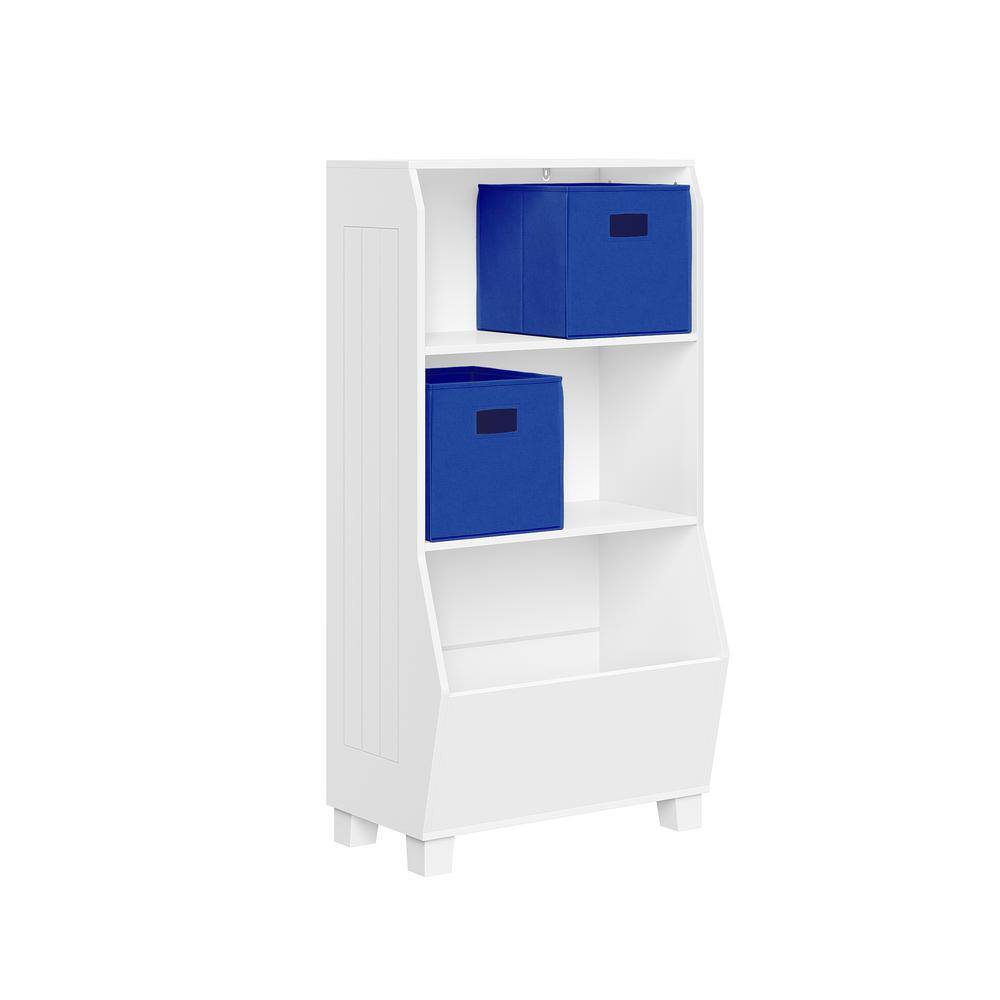 RiverRidge Home Kids 23 in. Bookcase with Toy Organizer and 2Blue Bins