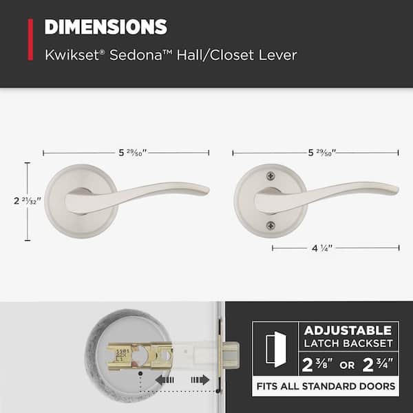 Kwikset Sedona Satin Nickel Reversible Round Wave Hall/Closet Door