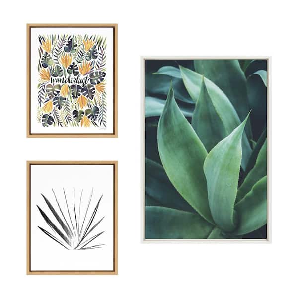 Kate and Laurel 33 in. x 23 in. Sylvie Modern Farmhouse Framed Canvas Set Framed Canvas Wall Art (Set of 3)