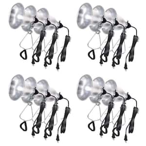 12-Pack 120 Volt Clamp Lamp Light with 5.5in Aluminum Reflector up to 60 Watt E26/E27 (No Bulb Included) 6 Feet Cord