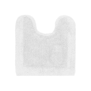 Edge 20 in. x 20 in. White 100% Cotton Contour Bath Rug
