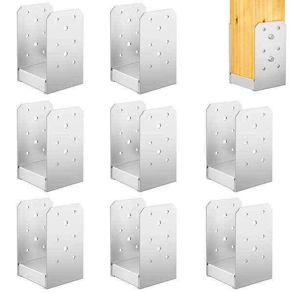 Stainless Steel Adjustable 4 x 4 Post Base Anchor Bracket for Pavilion Deck Porch Railing Support 8 Pack