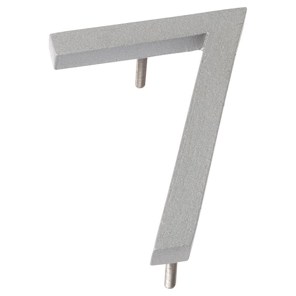 4 in. Silver Aluminum Floating or Flat Modern House Number 7 price history on PriceWatchPro