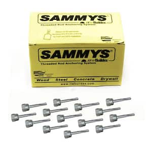 1/4-14 in. x 2 in. Vertical Rod Anchor Super Screw with Teks and 1/2 in. Threaded Rod Fitting for Steel (25-Pack)