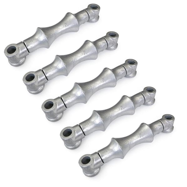 The Plumber's Choice 14 in. Galvanized Steel Hot Dipped Double Rod Pipe Roller with Sockets (5-Pack)