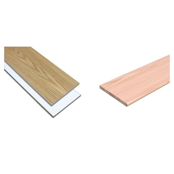 48 in. Red Oak Riser (7-1/2 in. x 5/16 in.) and 48 in. Tread (11-1/2 in. x 1 in.) Combo