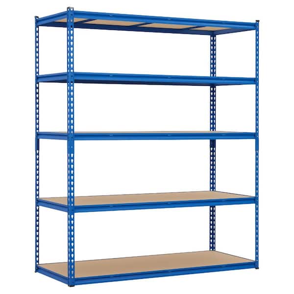 Heavy‑Duty 5‑Tier Garage Storage Shelving, 2500 lbs, 60"W×24"D×71"H Adjustable Metal Utility Rack
