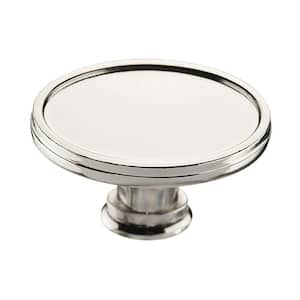 Mascouche Collection 1-9/16 in. (39 mm) x 1 in. (25 mm) Polished Nickel Transitional Cabinet Knob