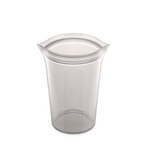 Reusable Silicone 24 oz. Large Cup Zippered Storage Container, Gray