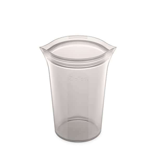Plastic Food Cups - Stackable With Built-In Spork - Oval - Clear - 4oz. -  100 Count Box