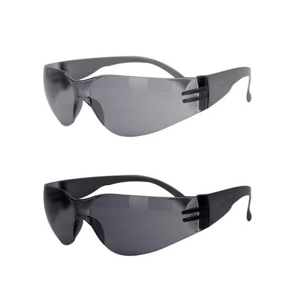 BISON LIFE Keystone Grey and Black Anti-Scratch Protective Safety Glasses, Full Color, Impact Resistant (36 Pairs)