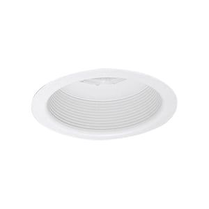 6 in. Matte White With White Baffle Fully Enclosed Recessed Trim
