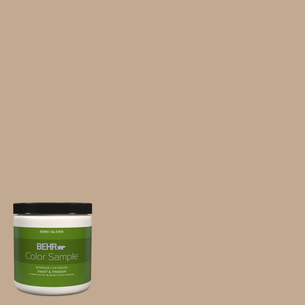 BEHR PREMIUM PLUS 8 oz. BXC07 Palomino Tan SemiGloss Interior