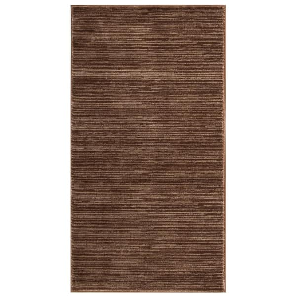 Vision Brown 2 ft. x 3 ft. Solid Marle Area Rug