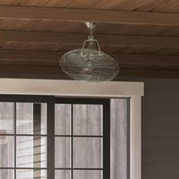 Bentley III 22 in. Indoor/Outdoor Brushed Nickel Oscillating Ceiling Fan with Remote Control