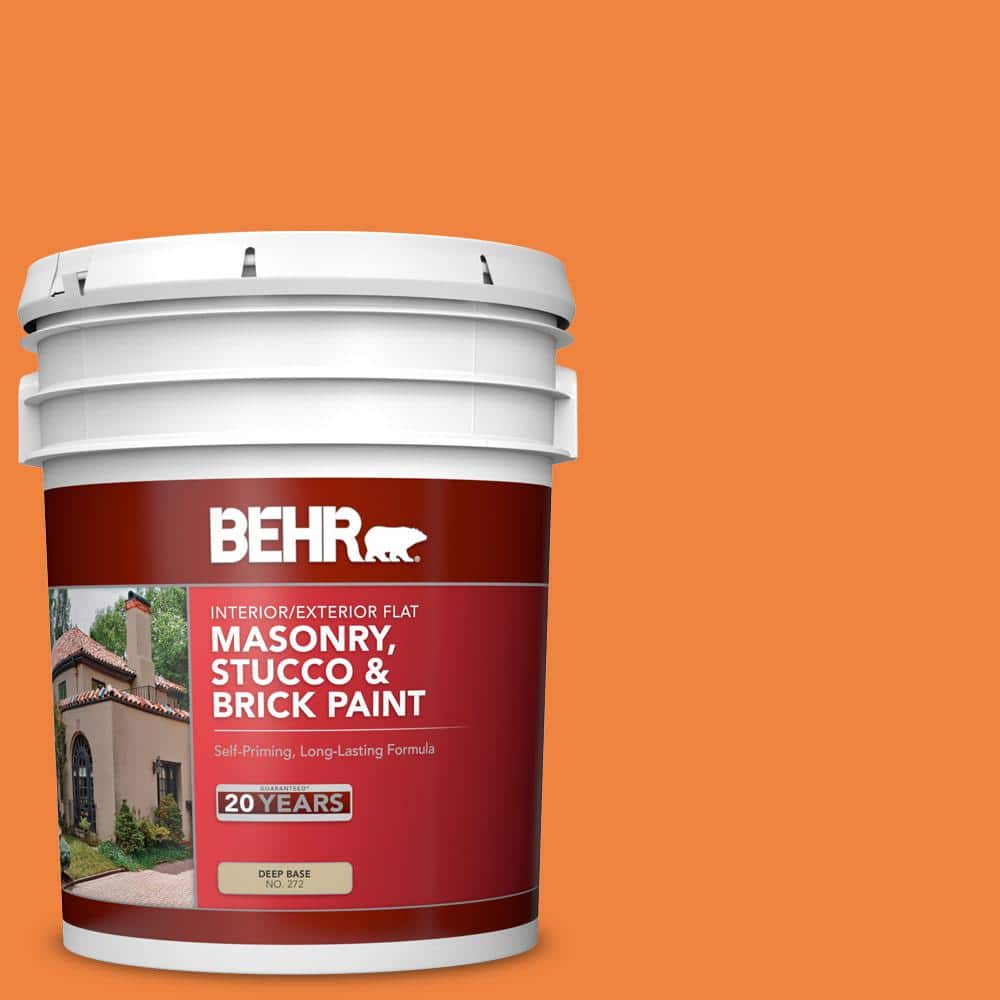 5 gal. #P220-7 Construction Zone Flat Interior/Exterior Masonry, Stucco and