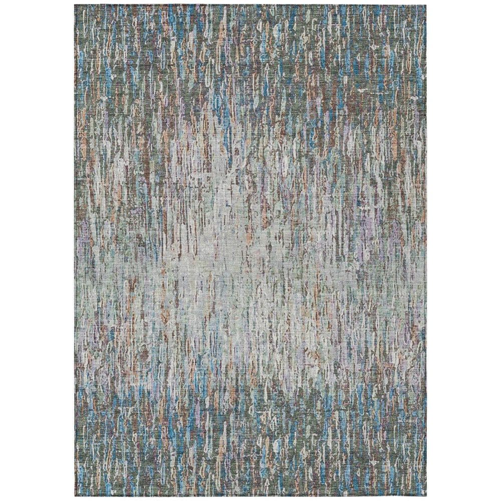 Chantille Machine Washable Indoor/Outdoor Abstract ACN2439 Basil 5 ft. x 7 ft. 6 in. Area Rug price history on PriceWatchPro