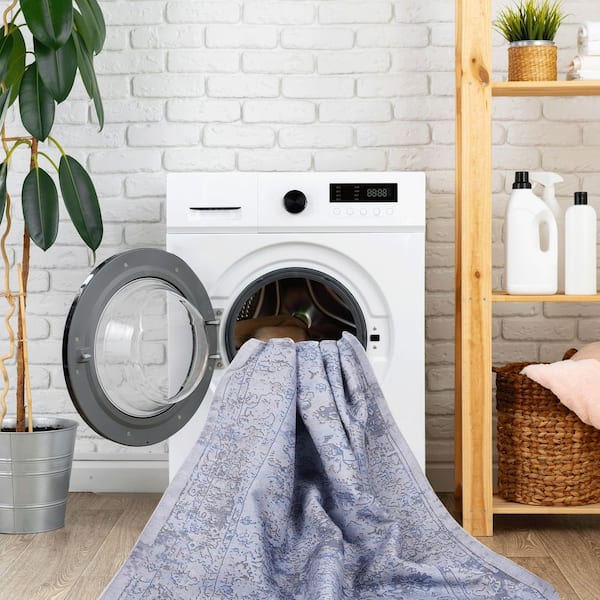 8 X 10 Multi-Colored Abstract Washable Area Rug for Bedroom